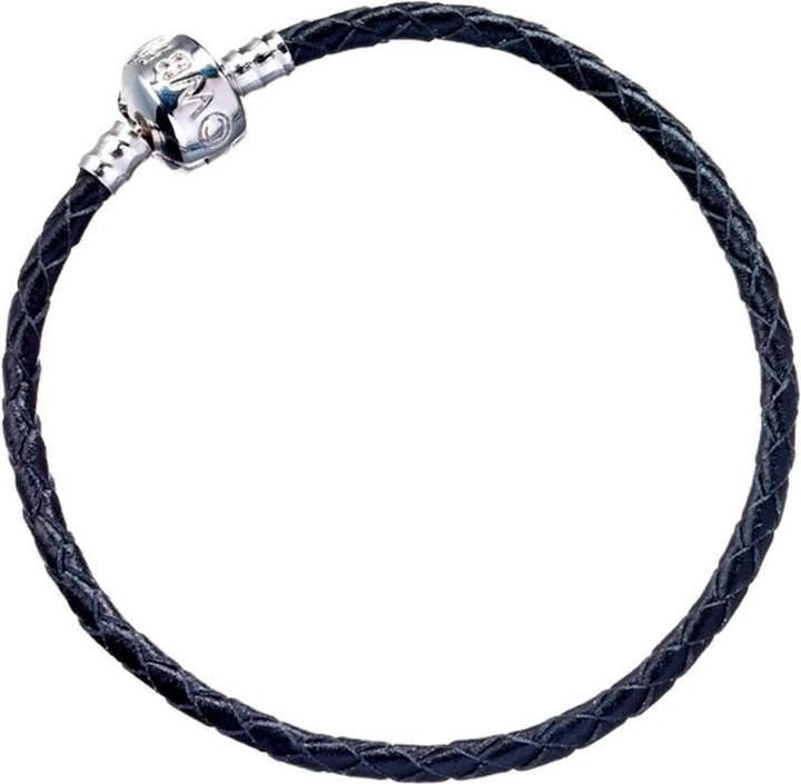 GED Harry Potter Black Leather Charm Bracelet 19cm (17 cm, Schwarzleder)