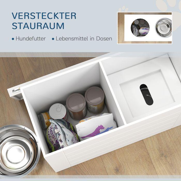 Produktbild Swisshandel24 2-in-1 Erhöhter Hundenapf Höhenverstellbar Futternapf mit Ständer Stauraum