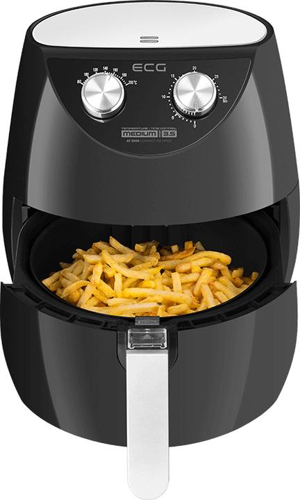 Actual product image ECG AF 3500 fryer Single Hot air fryer Black, Stainless steel