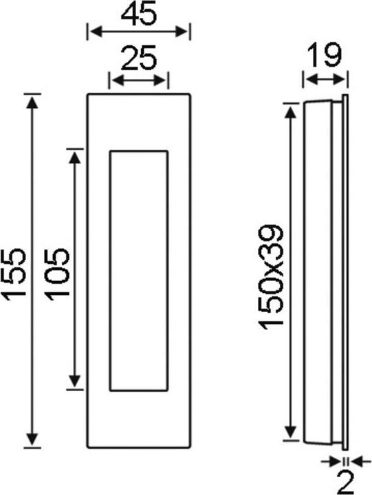 Actual product image FSB Sliding door shell handles