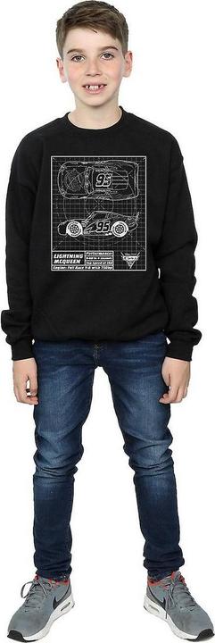 Actual product image Cars Boys Lightning McQueen Blueprint Sweatshirt (140, 146)