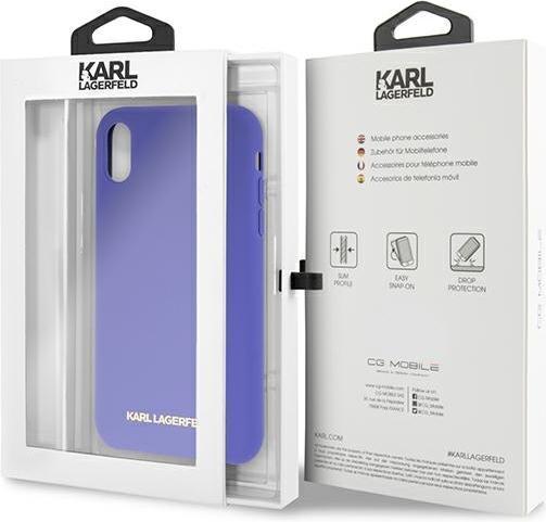 Produktbild Karl Lagerfeld case for iPhone XR KLHCI61SLVOG hard case purple Silicone (Apple iPhone XR)