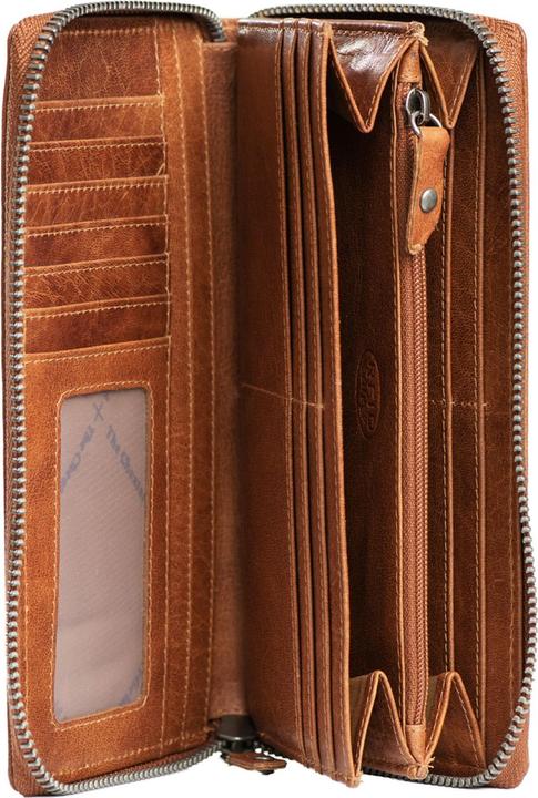 Image du produit The Chesterfield Brand Antique Buff Portefeuille en cuir avec protection RFID 19 cm