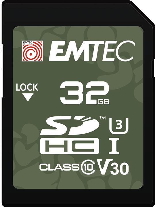 Image du produit Emtec SD 32 Go UHS-I U3 V30 Extérieur (32 Go, SDHC, U3, UHS-I)