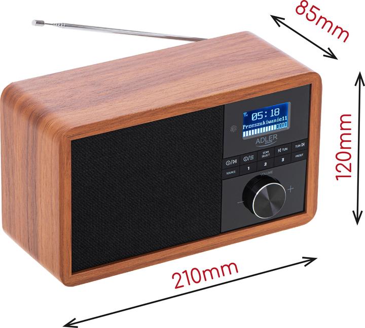 Immagine prodotto Adler AD 1184 (FM, DAB, AM, Bluetooth)