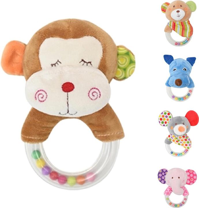 Actual product image Lorelli Baby soft toy rattle ring 13 cm