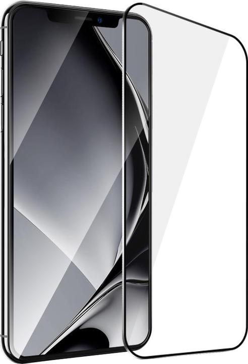 Actual product image OEM Tempered glass metal frame for iPhone X / XS / 11 Pro black frame (XS, iPhone X)