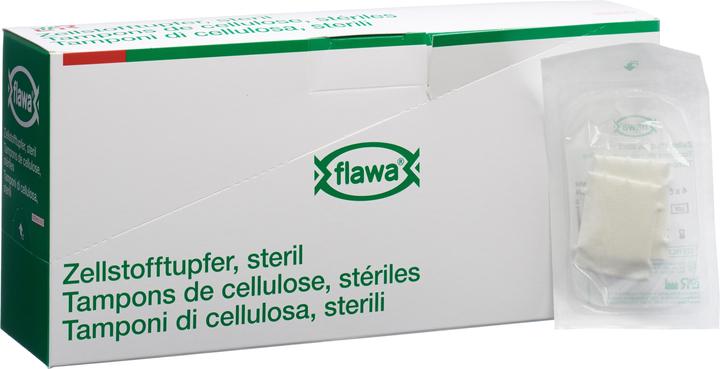 Actual product image Flawa Cellulose swab Sterile 4x5cm (50 x 3 pcs)