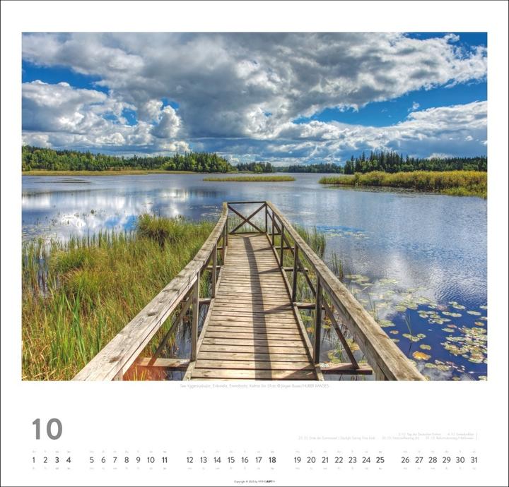 Produktbild Schweden Kalender 2026 - Licht und Wasser (48 x 46 cm, Deutsch)