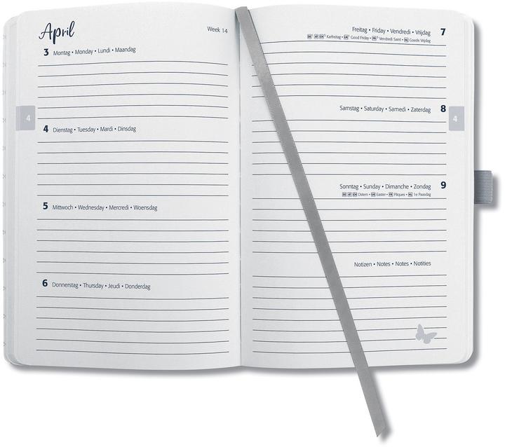 Produktbild Jolie Agenda Beauty 2026 J6334 1W/2S grey love ML A6 (A6, Deutsch)