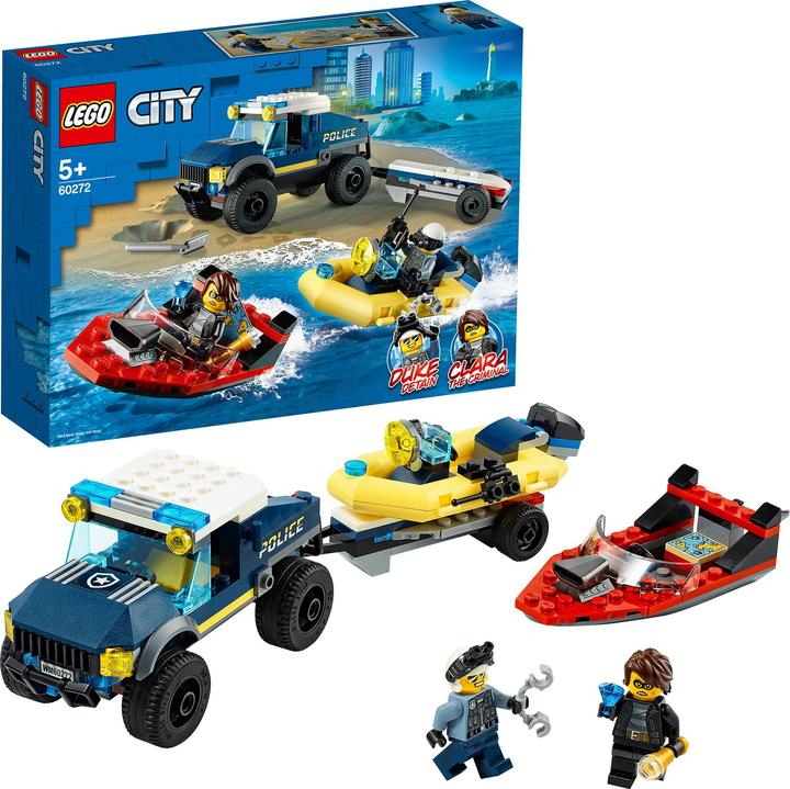 Actual product image LEGO City Transport of the Police Boat (60272, LEGO City)