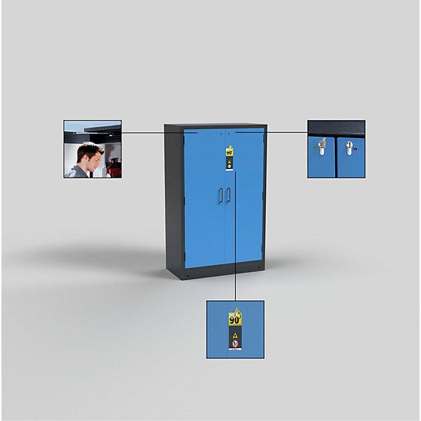 Produktbild eurokraft pro Feuerbeständiger Gefahrstoffschrank Typ 90 (120 cm, 195.50 cm)