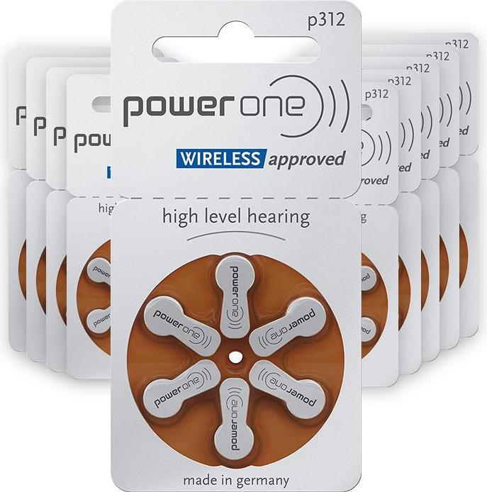 Produktbild Powerone p312 Hörgerätebatterien (60 Stk., A312, 170 mAh)