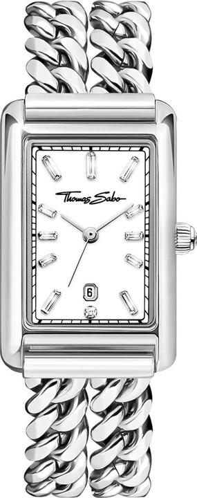 Produktbild Thomas Sabo Damenuhr rechteckig silberfarben (Analoguhr)