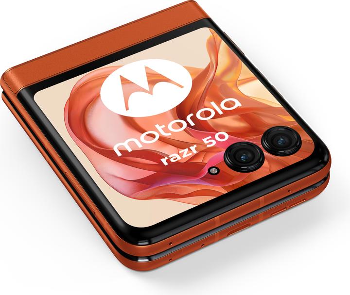 Actual product image Motorola Razr 50 (256 GB, Spritz Orange, 6.90", SIM + eSIM, 52.43 Mpx, 5G)