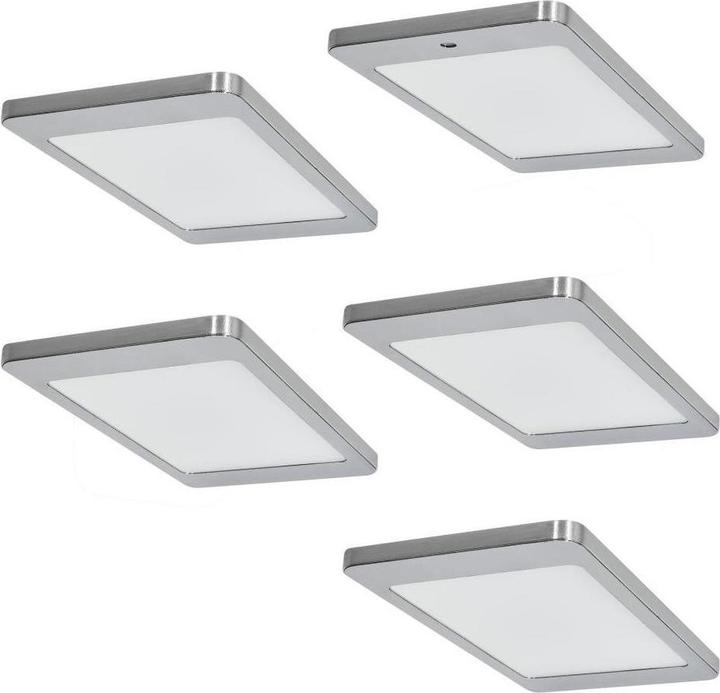 Brinkdöpke LED keuken onderkastarmatuur Kyra 5 x 4,8 W warm wit inox look dimmer oppervlak LED *5