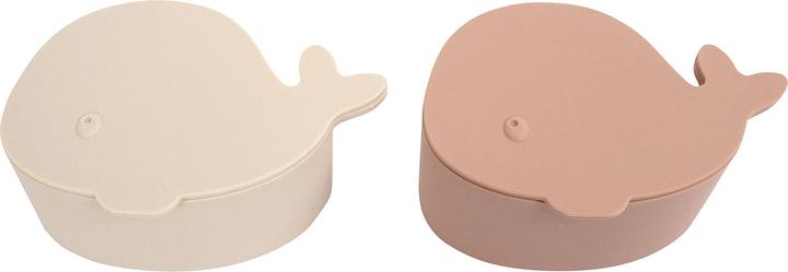 Filibabba Set mit 2 kleinen Brotdosen - Christian der Wal - Blush