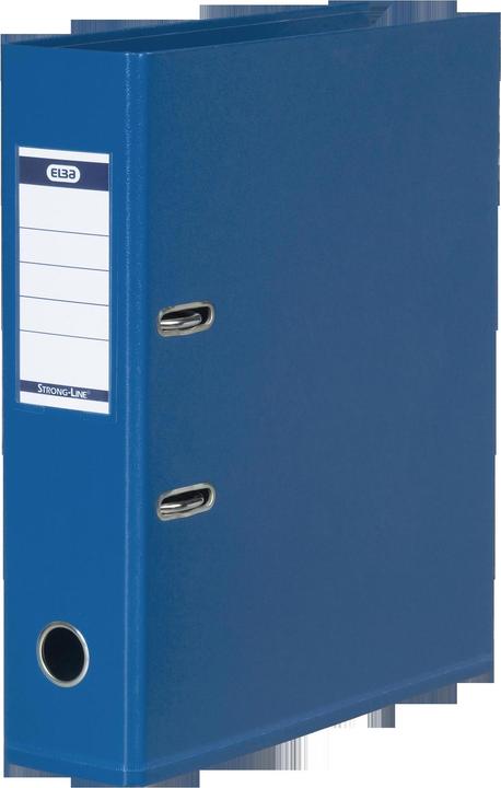 Produktbild Elba Ordner "Strong Line", A4, Rückenbreite: 80 mm, blau PP-Kunststoffbezug, stabiler Kantenschutz durch (A4+, 80 mm, 1 Stück)