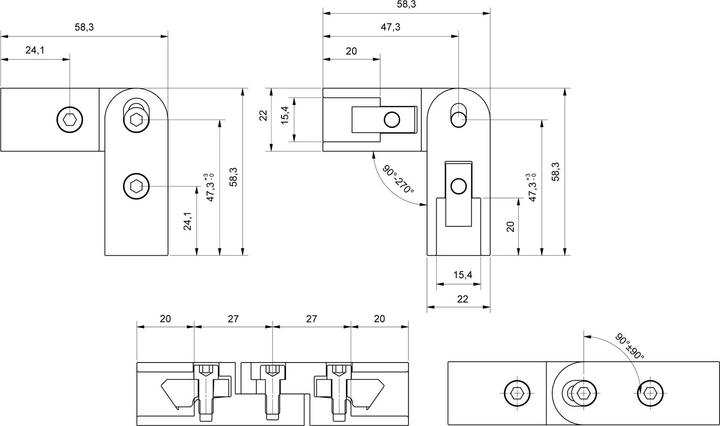 Actual product image Pauli+Sohn Adapter for stabilizer bars 8794