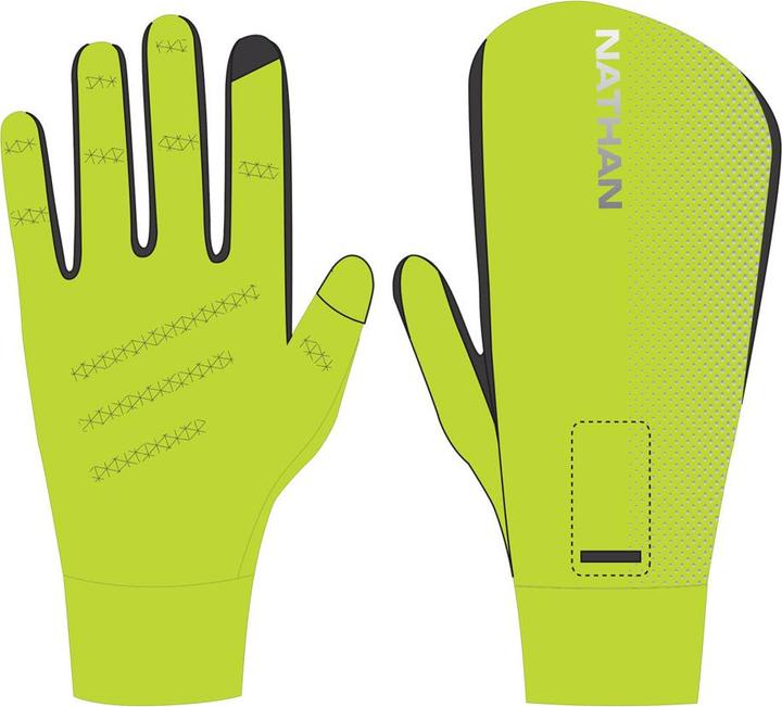 Produktbild Nathan Hyper Night Reflective Convertible Mitt Glove Laufhandschuhe (S)