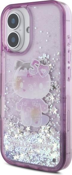 Immagine prodotto Hello Kitty HKHCP16SL50PPU Custodia rigida per iPhone 16 6.1" viola/viola Liquid Glitter 50TH Anniver (Apple iPhone 16)