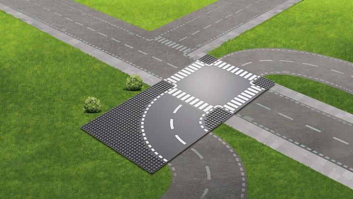 Actual product image LEGO Curve and crossing (60237, LEGO City)