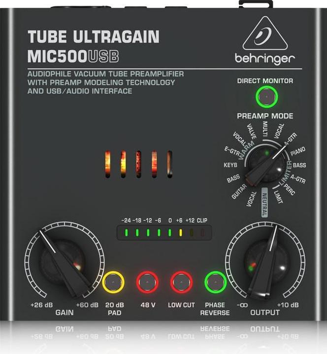 Immagine prodotto Behringer Preamplificatore microfonico a valvole Ul (Preamplificatori)