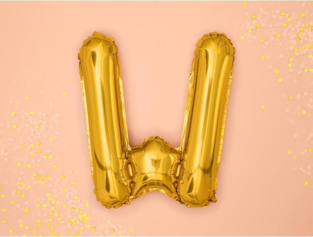 Image du produit Partydeco Lettre ballon "W" en or (1 x)