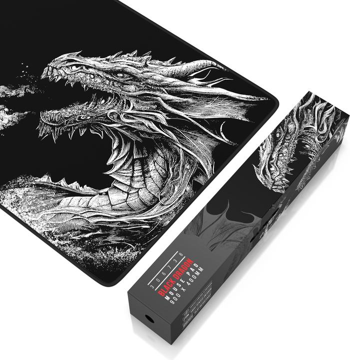 Image du produit Titanwolf Tapis de souris gaming, 900 x 400mm XXL Speed Gaming Mouse Mat, Mousepad Extra Large Surface, Black (XXL)