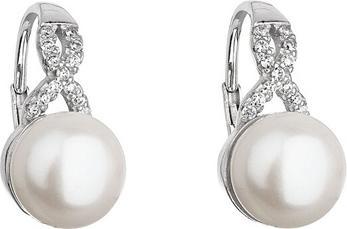 Evolution Group Silver earrings with river pearl 21048.1 white (L)
