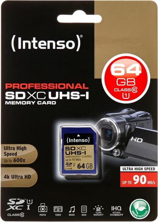 Immagine prodotto Intenso Scheda SDXC (64 GB, SDXC, U1, UHS-I)