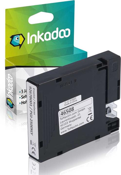 Immagine prodotto Inkadoo cartuccia d'inchiostro compatibile in sostituzione di Canon PGI-2500XL adatta a Canon Maxify iB (Y)