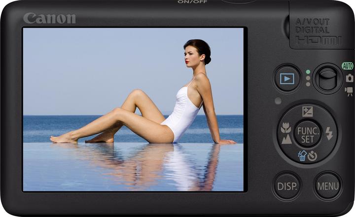 Produktbild Canon Digital IXUS 120 IS, 12MP, 4x Zoom, HD-Movie, Schwarz (12 Mpx, 1/2,3'')