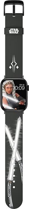 Immagine prodotto Moby Fox Star Wars - Apple Watch Armband 38/40/41/42/44/45/49 mm (The Mandalorian Ahsoka Tano Lichtschwert) (Silicone)