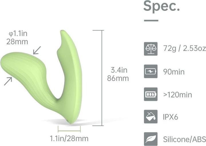 Actual product image Magic Motion Umi Smart Wearable Vibrator Grün