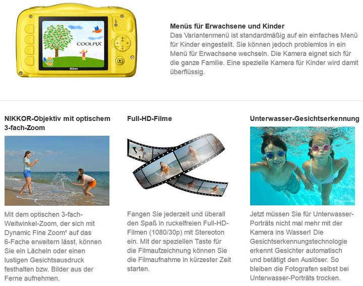 Immagine prodotto Nikon COOLPIX S33, impermeabile fino a 10 m (1/3.2")