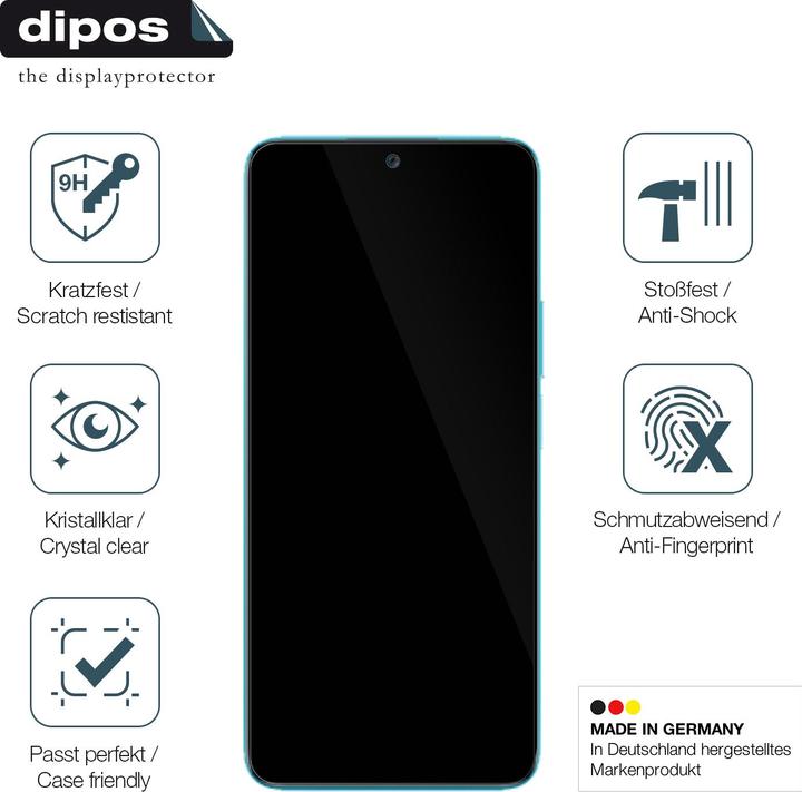 Produktbild Dipos Displayschutz Anti-Shock (2 Stück, Honor 90 Lite)