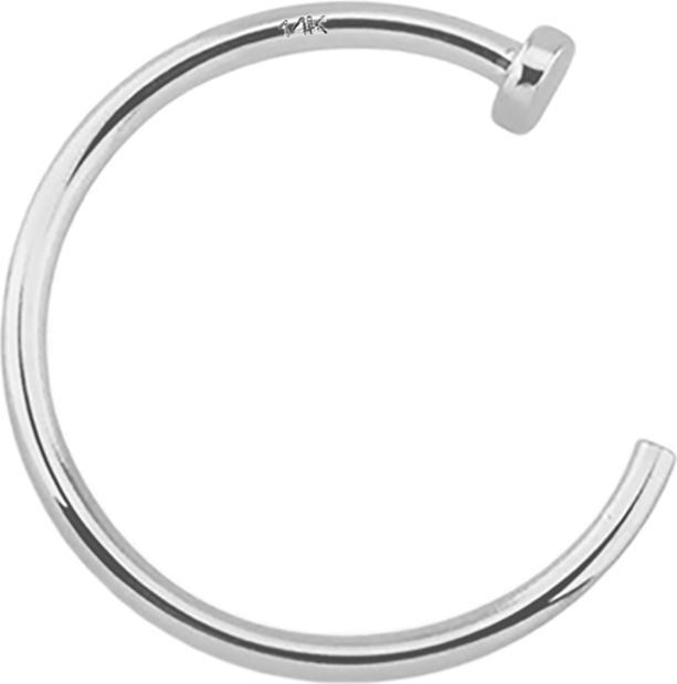 Star Piercing Nasenring offen 14k weissgold (ohne Messing, 14k Gold)