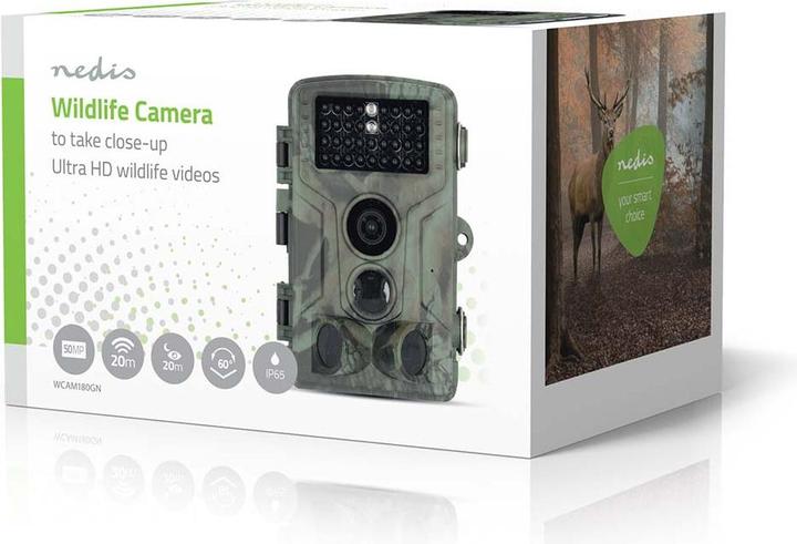 Actual product image Nedis Wildlife Camera - 4K@10fps - 50 MPixel - 5 MPixel CMOS - IP65 - Black No-Glow IR - Night