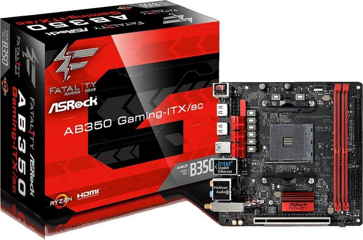 AsRock AB350 Gaming ITX/ac (AM4, AMD B350, Mini-ITX)