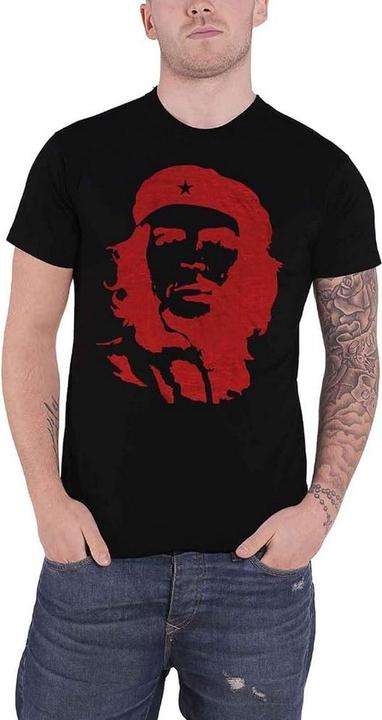 Produktbild Che Guevara Erwachsene Rot auf Schwarz Baumwolle TShirt (M)