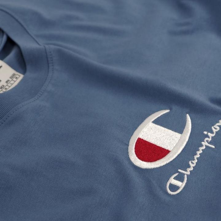 Actual product image No Name Koszulka męska Champion Crewneck niebieska 220270 BS099 S (S)