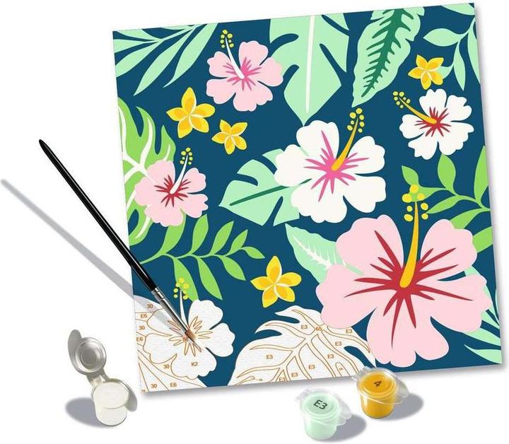 Productafbeelding Ravensburger CreArt - Schilderen op nummer 23729 - Exotische bloemen - vanaf 12 jaar