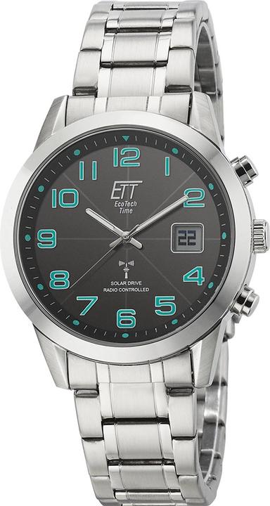 ETT EGS-11500-22M Solar drive Funkuhr Basic Herrenuhr 41mm 5ATM (Funkuhr, 41 mm)