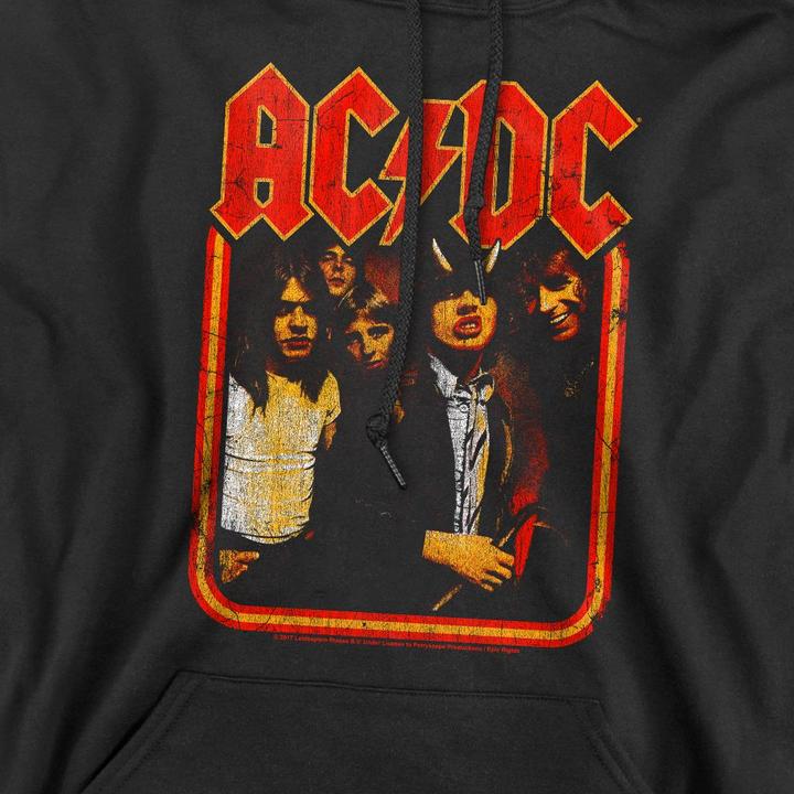 Immagine prodotto AC/DC Felpa con Cappuccio Group Distressed Uomo (XXL)