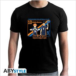 ABYstyle Haikyu!! T-Shirt (XL) Man Black: Hinata & Kageyama (XL)