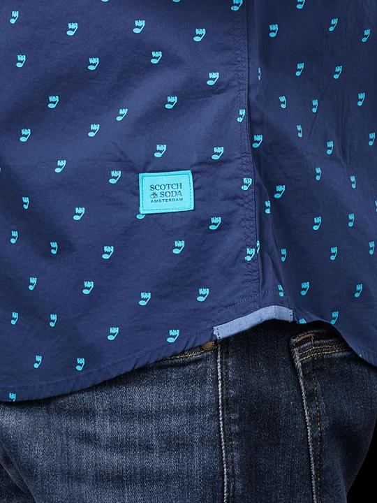 Immagine prodotto Scotch & Soda Ditsy Printed Poplin Shirt Long Sleeve Blue (L)