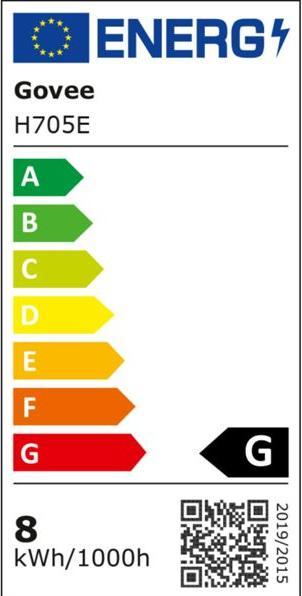 Energy Label Govee Permanent Outdoor Lights 2 - 30M (480 lm, IP67)