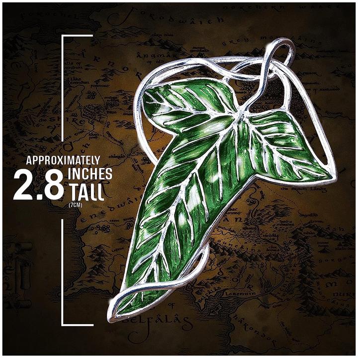 Actual product image Noble Collection Lord of the Rings Brooch Elvish Leaf Brooch (silver plated)