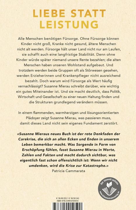 Produktbild Füreinander sorgen (Deutsch, Susanne Mierau, 2023)